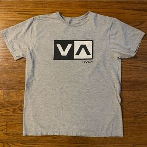 RVCA Gray Graphic Logo Short Sleeve T-shirt